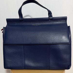 Tory Burch T Satchel Bag in Navy